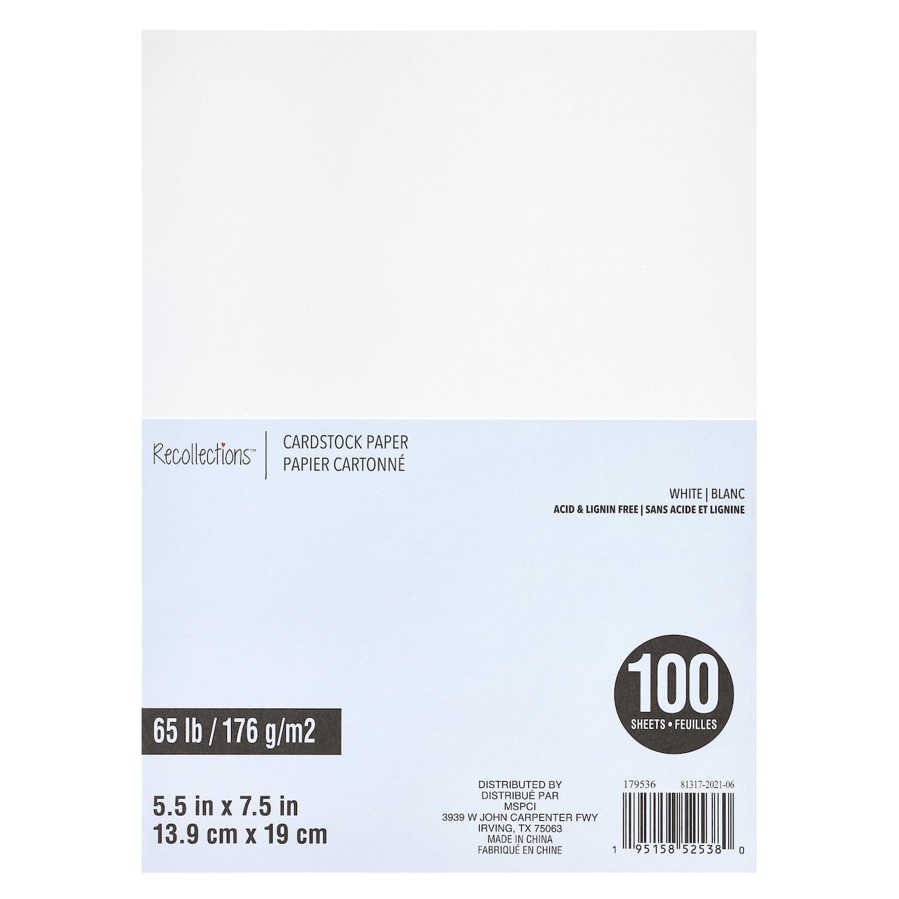 5.5&#x22; x 7.5&#x22; Cardstock Paper by Recollections&#x2122;, 100 Sheets